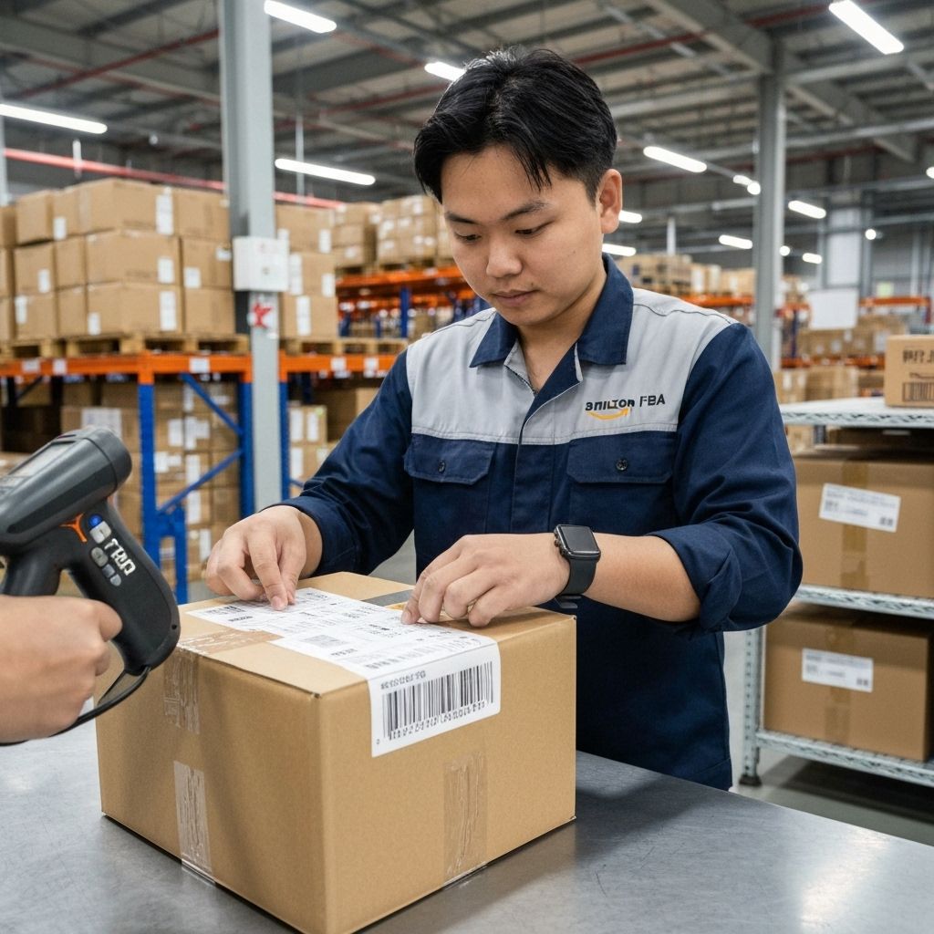 FBA labeling with barcode scanning