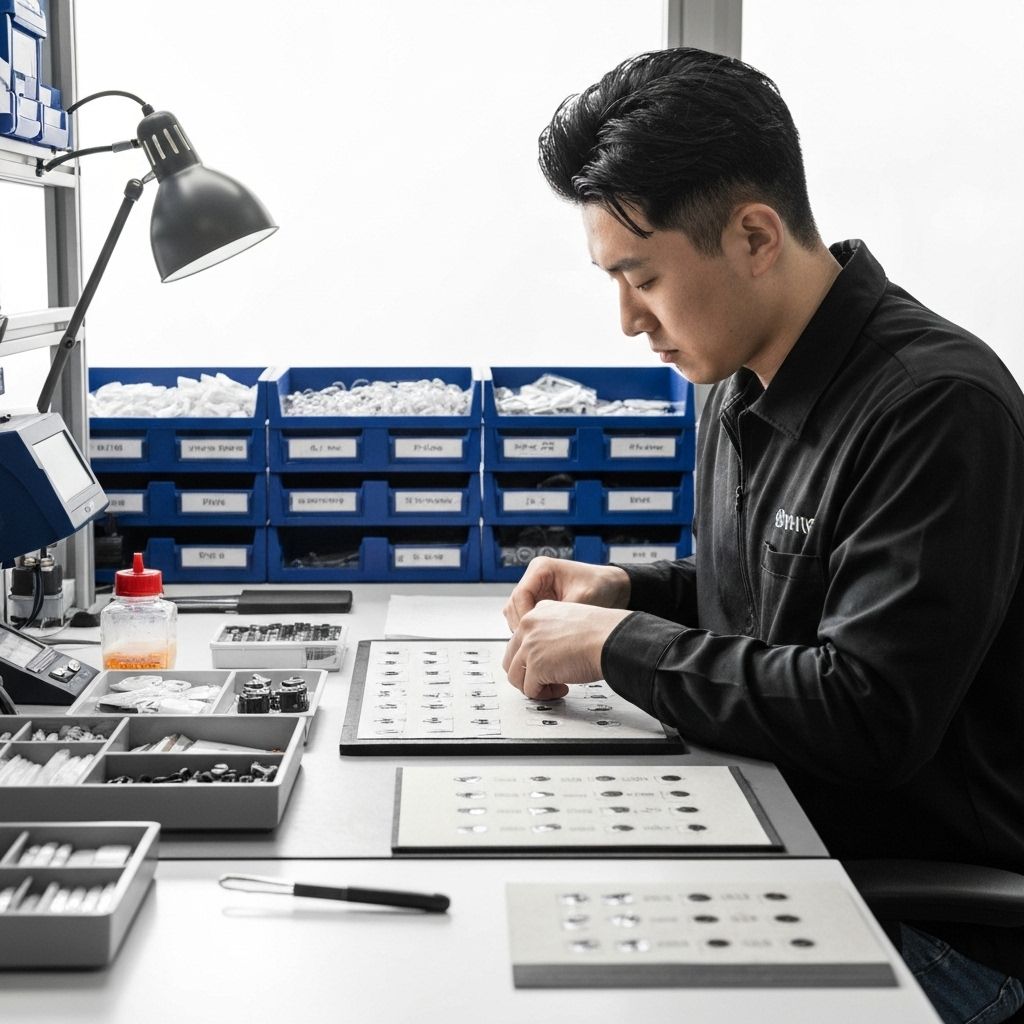 Kitting workstation assembling kits