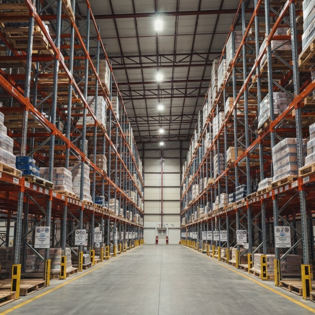 Warehouse pallet racking storage